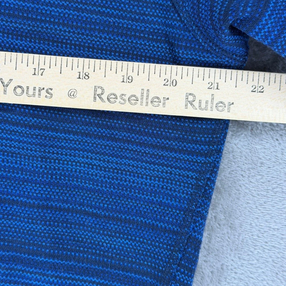 Smartwool Mens XL Blue Striped 100% Merino Wool Base Layer Top SW016349 F24